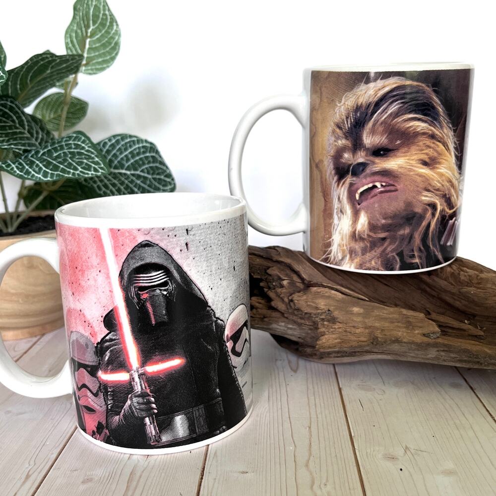 Set of Two Galerie Star Wars Coffee Mugs Chewbacca & Kylo Ren Lucasfilm Ltd.